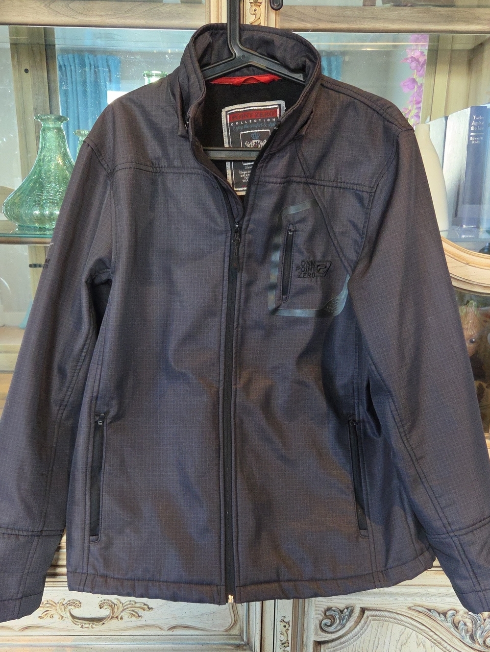 Point Zero Men's Charcoal Lightweight Zip Shirt Jacket